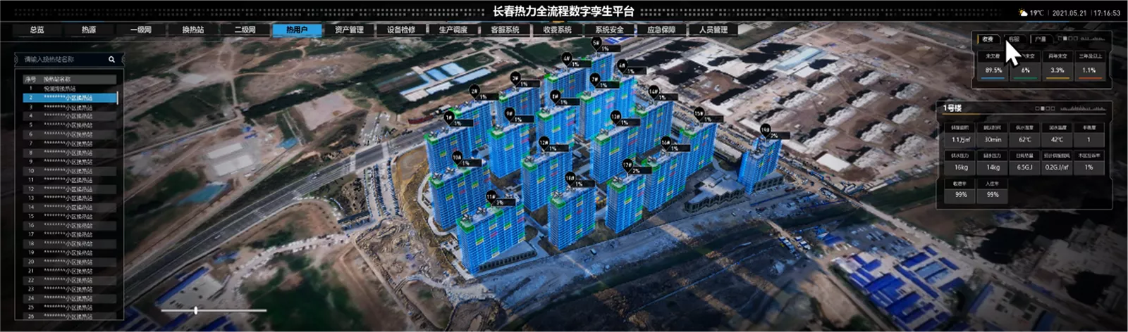 长春热力集团供热资产数智化管理平台